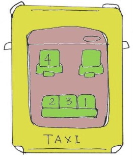 タクシーの席次